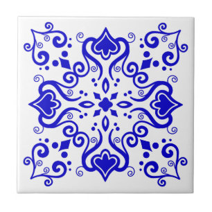 Azulejo Portugal Mediterranean Blue White A01 Tegeltje