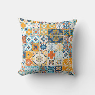 Azulejo Portugees Tegels: Multicolor Kussen