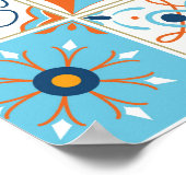 Azulejo Portugees Tegels: Multicolor  Poster (Hoek)