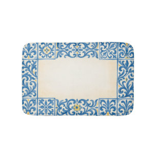 Azulejo Portugese stilstaande aquarelontwerp Badmat