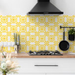 Azulejo Portuguese Mediterranean<br><div class="desc">Apporte a touch of the warm and sunny Mediterranean into your home with our stylish Portuguese ceramic tile ! Featuring a stunning warm yellow pattern on a crisp white background, this tile is the perfect addition to any interior design or backsplash in need of a sunny and optimtic feel ....</div>