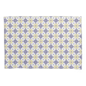 Azulejo-sierblauwe en gele tegels kussensloop (Voorkant)