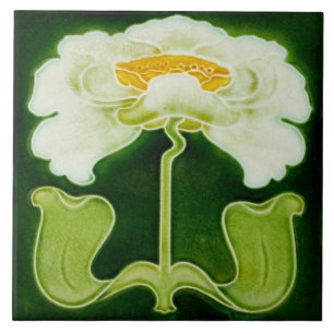 Azulejo Tegel art nouveau style decorative vuurpla Tegeltje