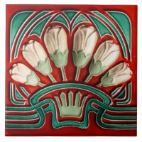 Azulejo Tegel art nouveau style decorative vuurpla