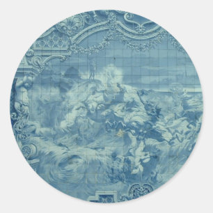 Azulejo-tegel Ronde Sticker