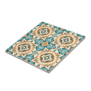 Azulejo Turquoise Mocha Delight Tegeltje