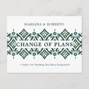 Azulejo vert Faire-part de mariage espagnol avec