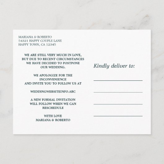 Azulejo vert | Faire-part de mariage espagnol avec (Dos)