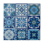 Azulejos Blue Portugal Pattern Tegeltje (Voorkant)