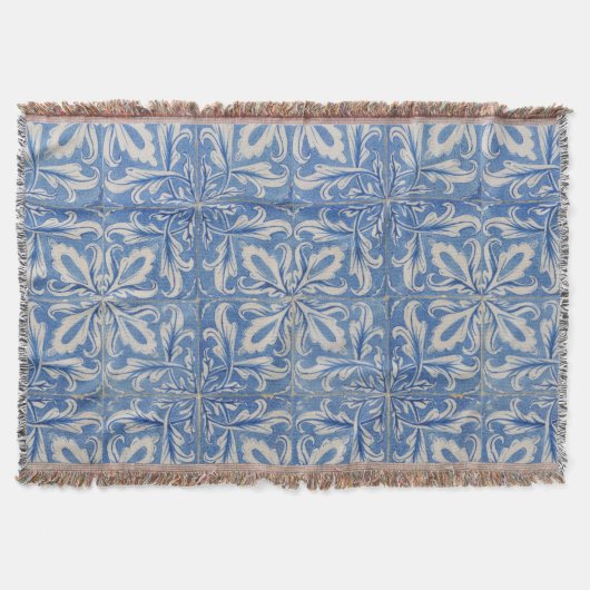  Azulejos Blue White Deken (Voorkant)