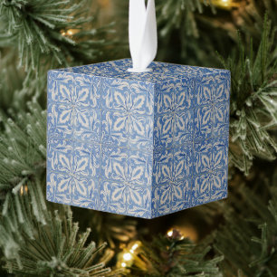 Azulejos Blue White Kubus Ornament
