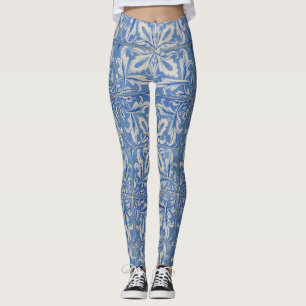  Azulejos Blue White Leggings