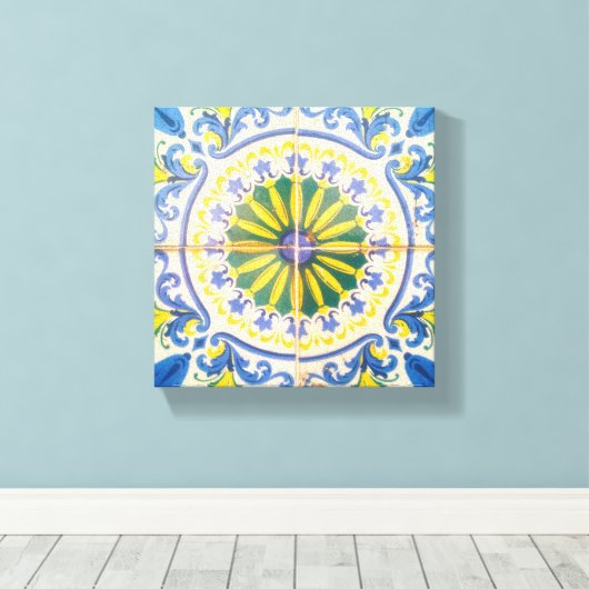 Azulejos Canvas Afdruk (Insitu (Houten vloer))