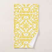 Azulejos jaune portugais espagnol méditerranéen (Serviette à main)