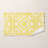 Azulejos jaune portugais espagnol méditerranéen (Serviette à main)