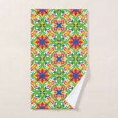 💛 💚 Azulejos, motif très décoratif, (Serviette à main)