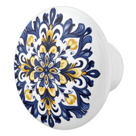 💙💛 Azulejos Porto Radiance Keramische Knop