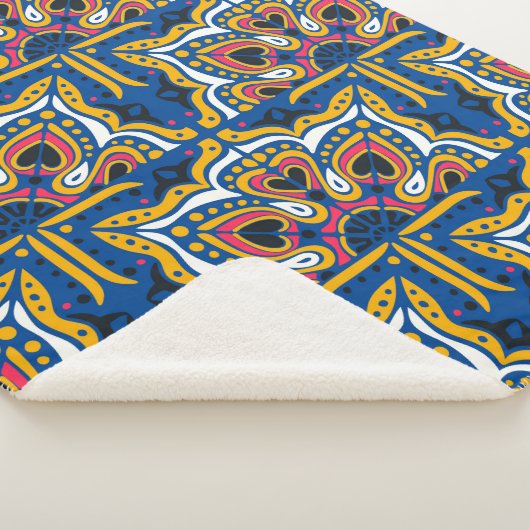 Azulejos portugal naadloos patroon sherpa deken (3/4)