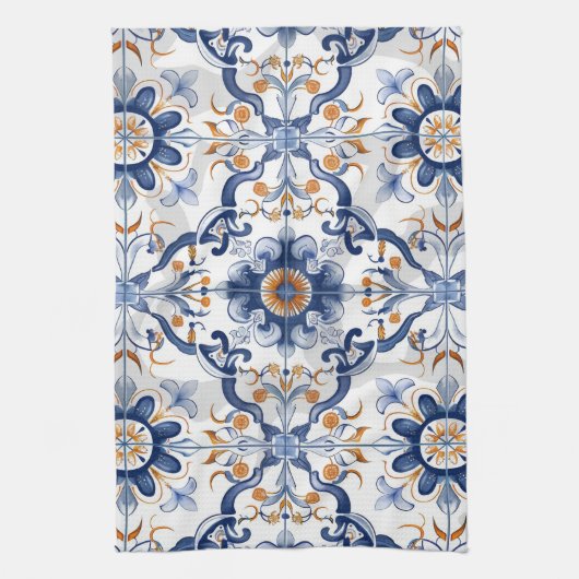 Azulejos Tegel Pattern Theedoek (Verticaal)