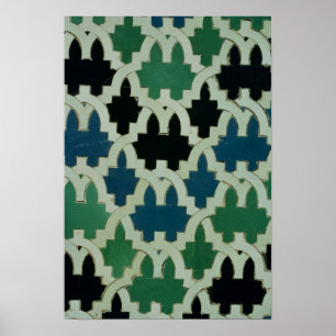 Azulejos tegels van de troon van de Sultans Poster