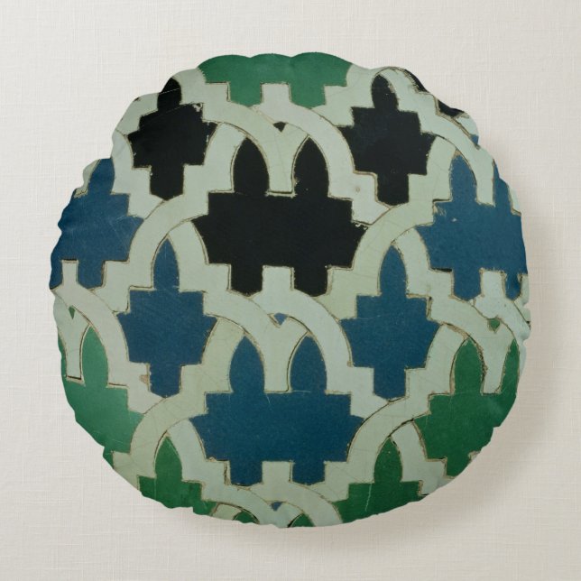 Azulejos tegels van de troon van de Sultans Rond Kussen (Voorkant)