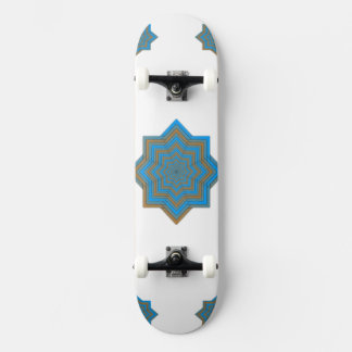 Azurblauw en Ember Star Skateboard