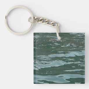 Azurblauwe Oceaan Turkoois Water Kust Strand Foto Sleutelhanger