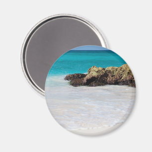 Azurblauwe Oceaan Zandstrand Foto Magneet