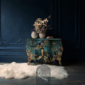 Azure Allure Frans Portret & Parasol Royal Blue Tissuepapier