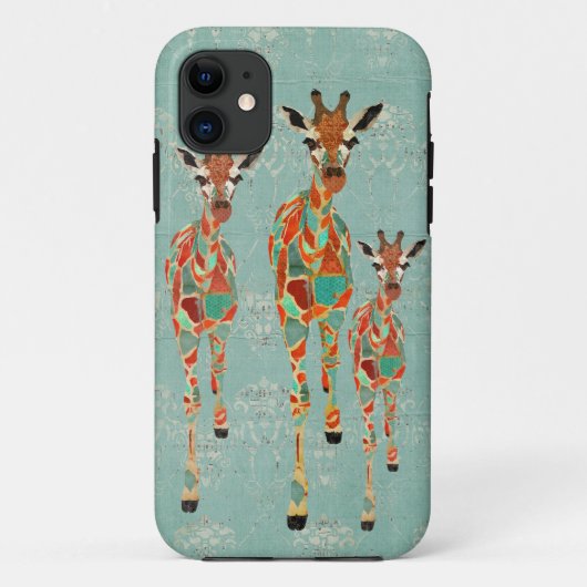 Azure & Amber Giraffe iPhone Case (Achterkant)