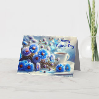 Azure Aster Bloemen Collectie - Vaderdag (2) Feestdagen Kaart