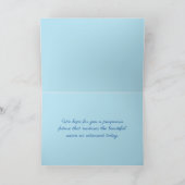 Azure Aster Flowers Collectie - Bruiloft Kaart (Binnen)