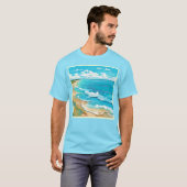 Azure Beach Calm Design T-shirt (Voorkant volledig)