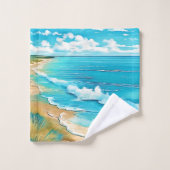 Azure Beach Calme Design (Gant de toilette)