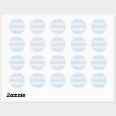 Azure Beach Stripe Ronde Sticker (Vel)