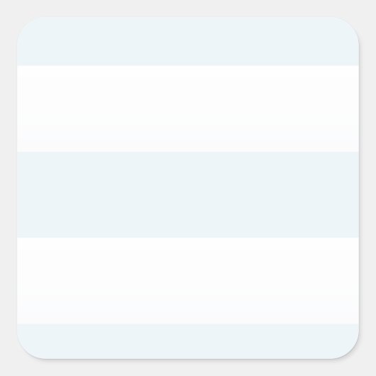 Azure Beach Stripe Vierkante Sticker (Voorkant)
