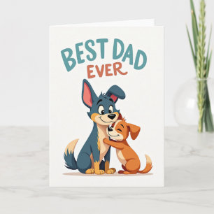 Azure Beste Papa Ooit Kunstkaart Kaart