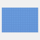 Azure blauw, mooi geometrisch design decoratief inpakpapier vel (Voorkant 3)