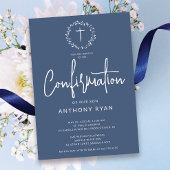 Azure Blessings Boys Confirmation Invitation