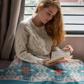 Azure Bloom, aangepast Fleece Deken