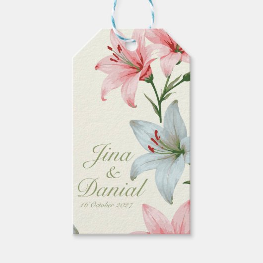 Azure Bloom Cadeaulabel (Voorkant)