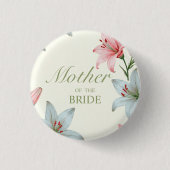 Azure Bloom Ronde Button 3,2 Cm (Voorkant)