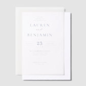 Azure Blooms Wedding Vellum Uitnodigingen (Offset)