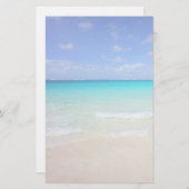 Azure Blue Caribbean Tropical Beach Briefpapier (Voorkant / Achterkant)