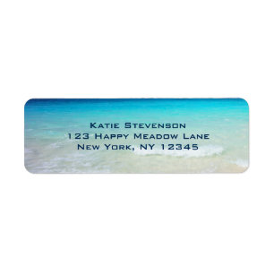 Azure Blue Caribbean Tropical Beach Etiket