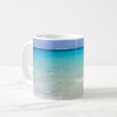 Azure Blue Caribbean Tropical Beach Koffiemok (Voorkant links)