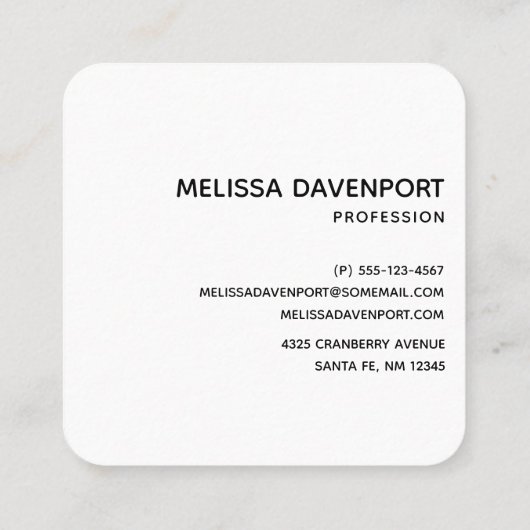 Azure Blue Caribbean Tropical Beach Vierkante Visitekaartje (Achterkant)