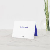 Azure Blue Floral Note Kaart (Achterkant)