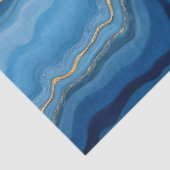 Azure Blue Gold Marble Collectie Tissuepapier (Detail)