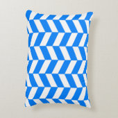 Azure Blue Herringbone Accent Kussen (Achterkant (Verticaal))